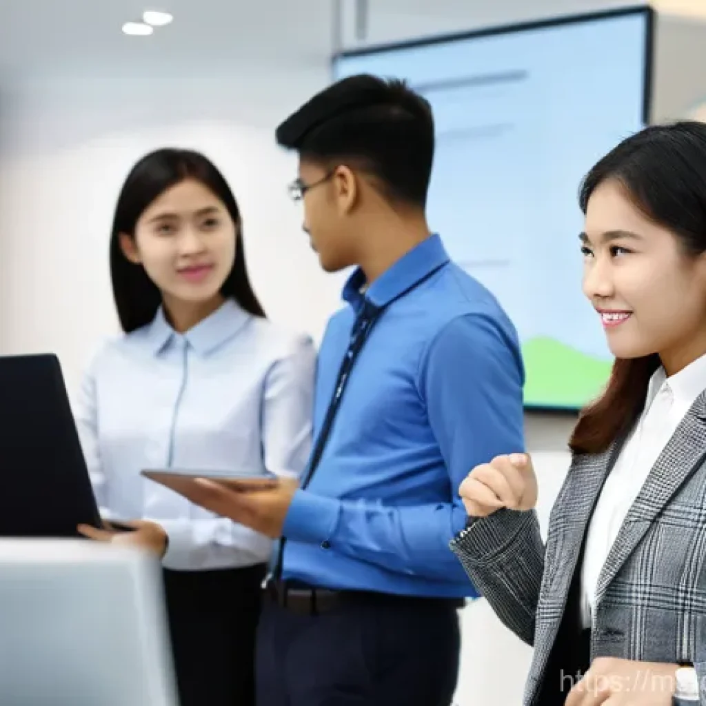 청소년 직업 체험 프로그램 - **Prompt:** A diverse group of Malaysian teenagers and young adults, aged 16-22, are actively engage...